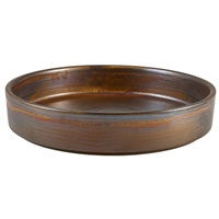 Click for a bigger picture.Terra Porcelain Rustic Copper Presentation Bowl 20.5cm