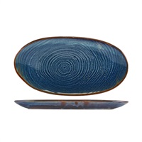 Click for a bigger picture.Terra Porcelain Aqua Blue Organic Platter 31cm