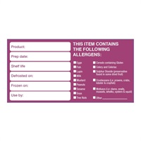 Click for a bigger picture.50x100mm Removable Product/Allergen Label (500)
