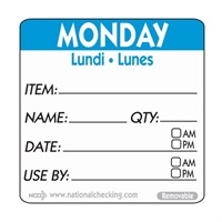 Click for a bigger picture.50mm Monday Removable Day Label(500)