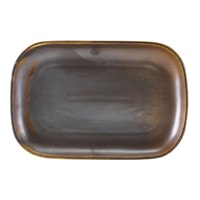 Click for a bigger picture.Terra Porcelain Rustic Copper Rectangular Plate 29 x 19.5cm