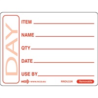 Click for a bigger picture.50 X 65mm Removable Red Use By Label (500)