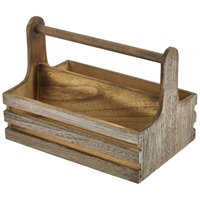 Click for a bigger picture.Medium Rustic Wooden Table Caddy