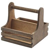 Click for a bigger picture.Small Rustic Wooden Table Caddy