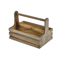Click for a bigger picture.Rustic Wooden Table Caddy