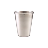Click for a bigger picture.GenWare Beaded Stainless Steel Serving Cup 38cl/13.4oz