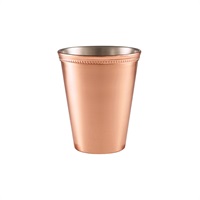 Click for a bigger picture.GenWare Beaded Copper Plated Serving Cup 38cl/13.4oz