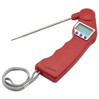 Click for a bigger picture.Genware Red Folding Probe Pocket Thermometer