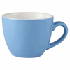 Click here for more details of the Genware Porcelain Blue Bowl Shaped Cup 9cl/3oz