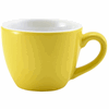 Click here for more details of the Genware Porcelain Yellow Bowl Shaped Cup 9cl/3oz