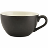 Click here for more details of the Genware Porcelain Matt Black Bowl Shaped Cup 17.5cl/6oz
